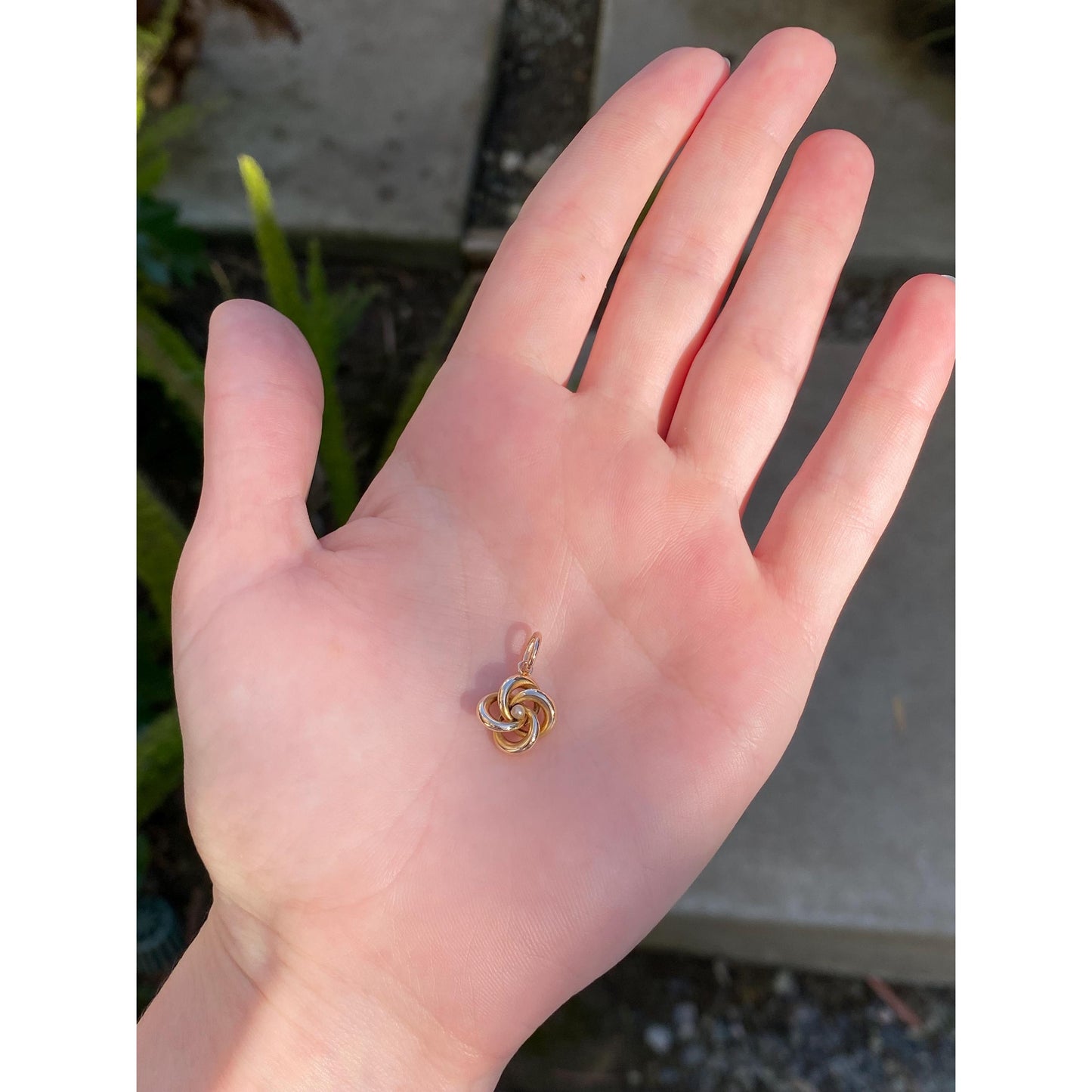 Vintage 14k Yellow Gold Seed Pearl Knot Stick Pin Conversion Charm