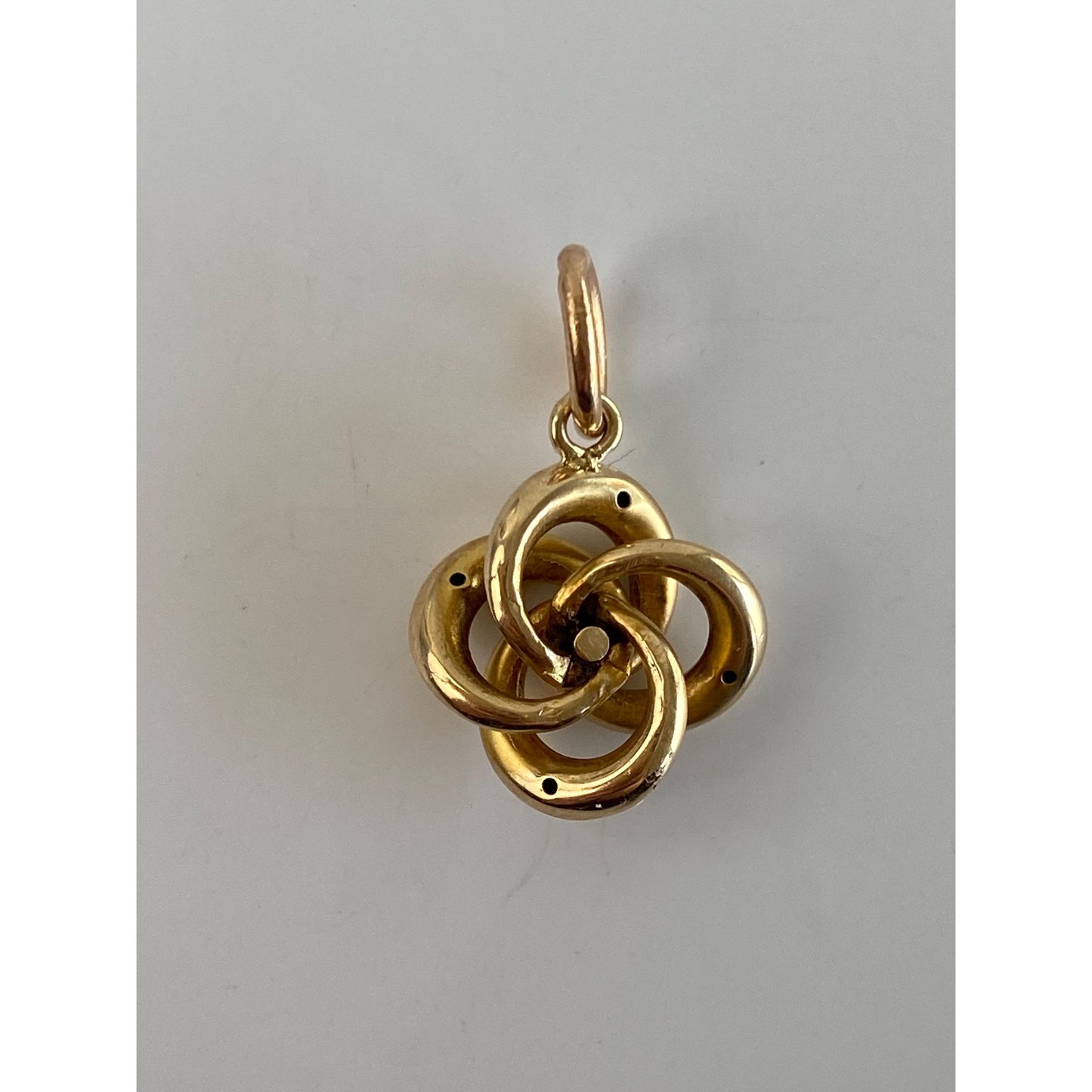 Vintage 14k Yellow Gold Seed Pearl Knot Stick Pin Conversion Charm