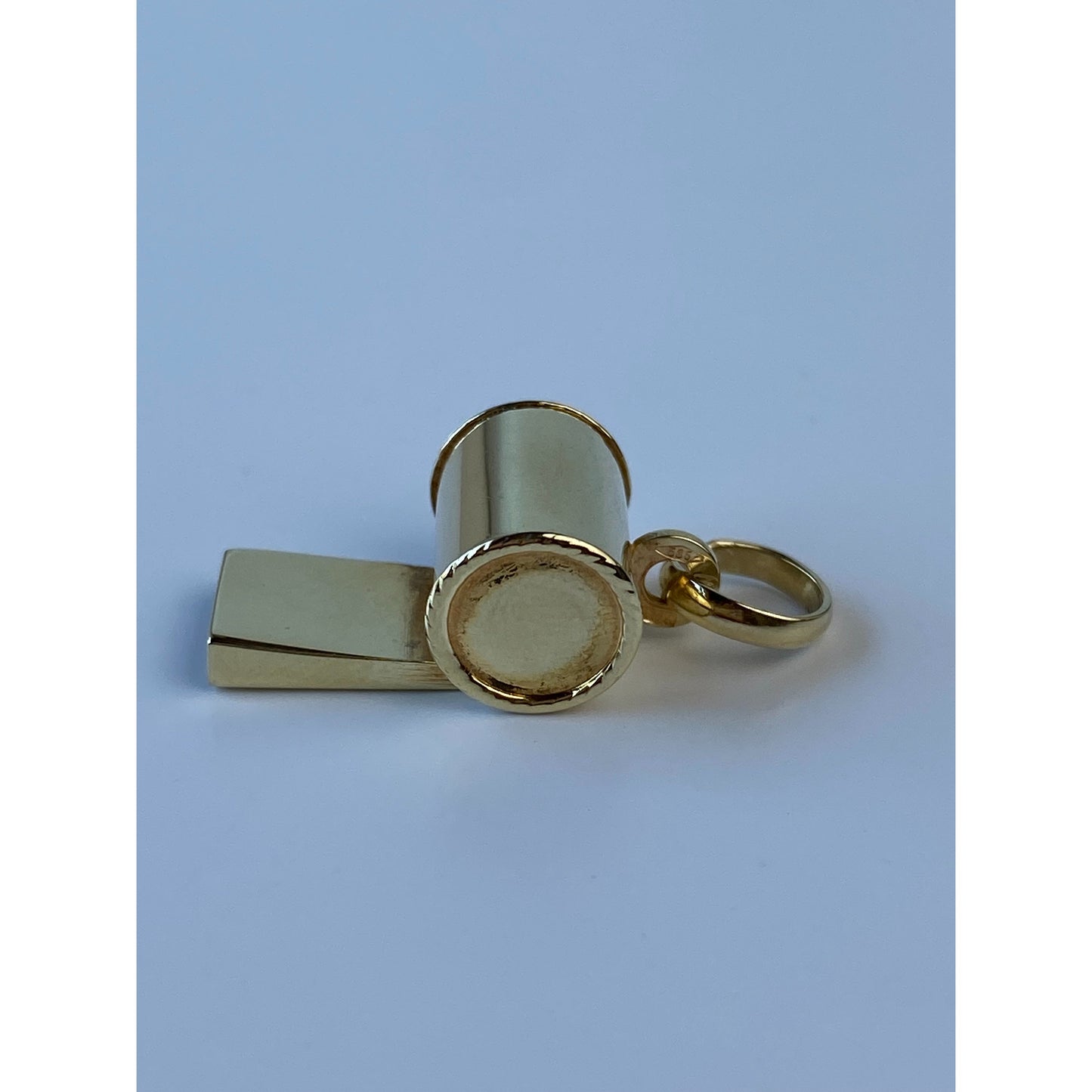 Vintage Solid 14k Yellow Gold Whistle Charm