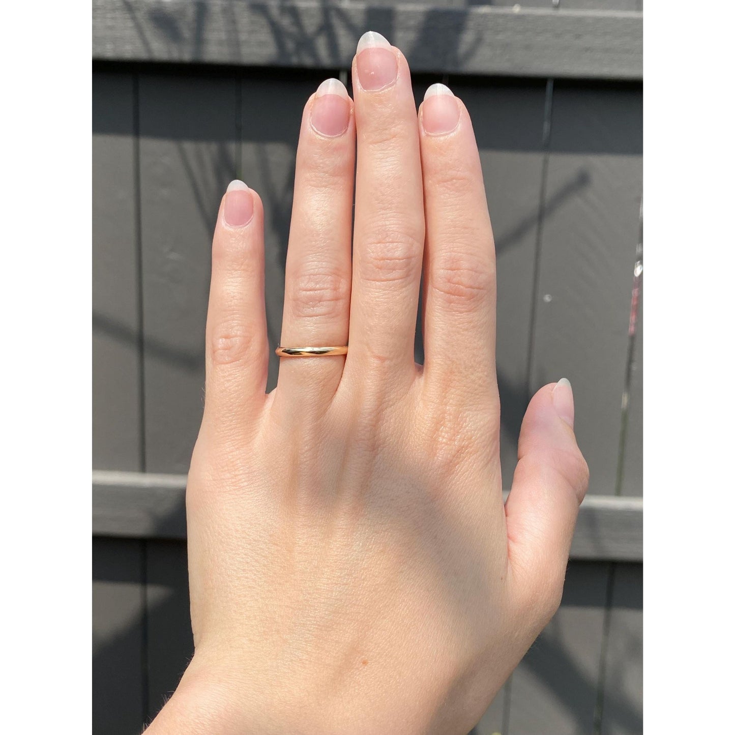 Vintage Solid 14k Yellow Gold Slim Ring Band - Size 5.75