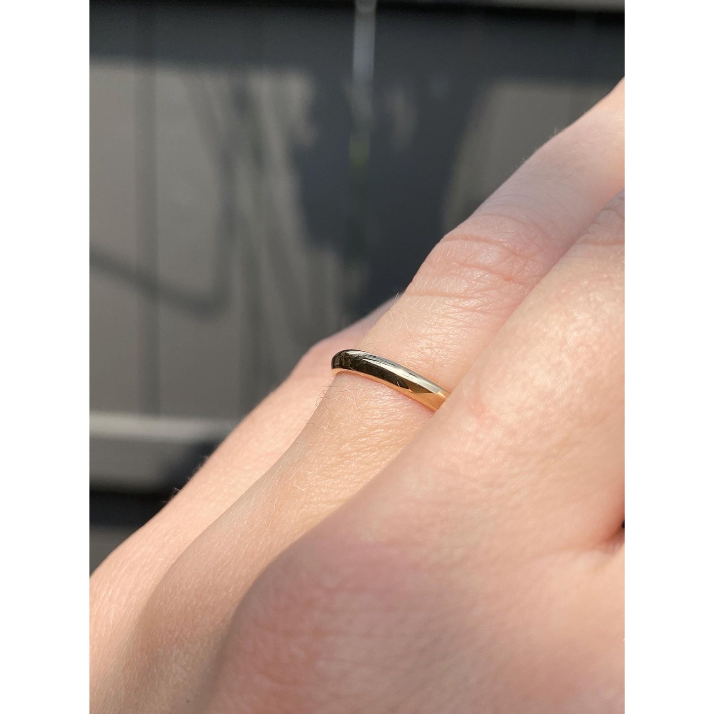 Vintage Solid 14k Yellow Gold Slim Ring Band - Size 5.75