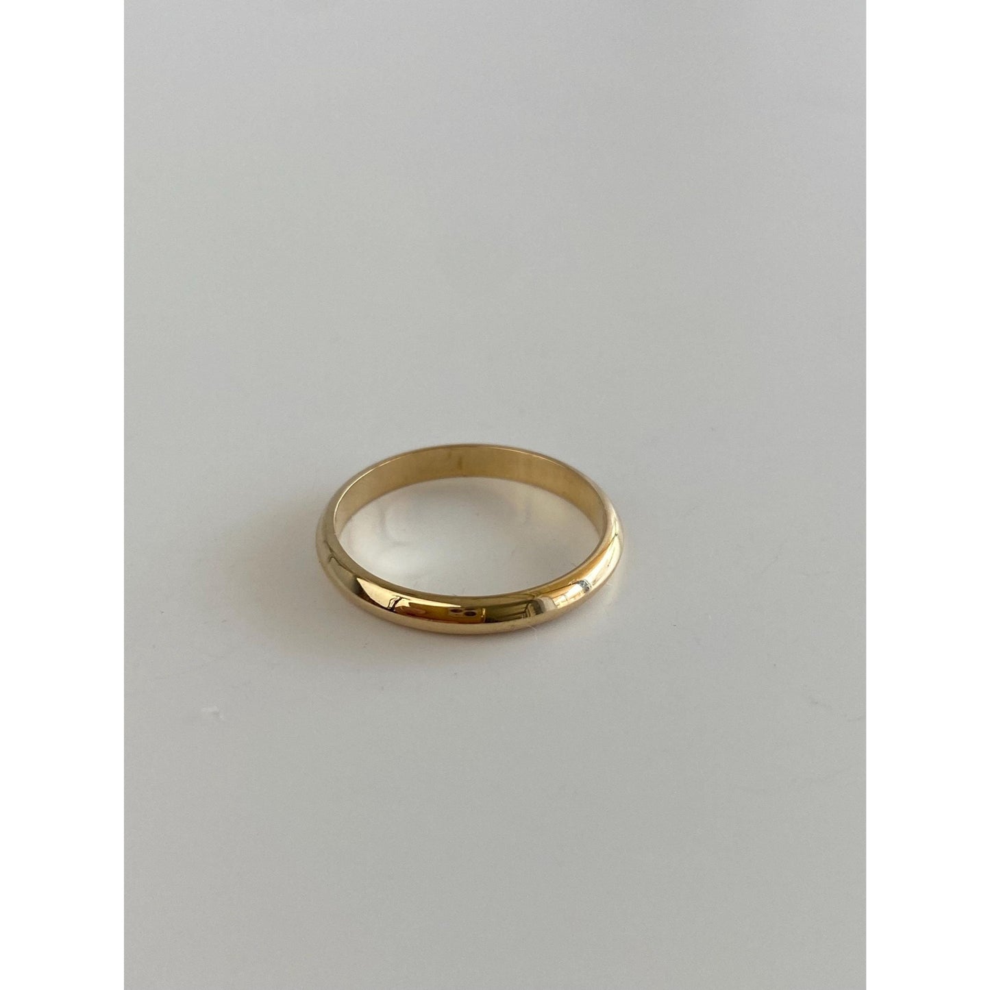 Vintage Solid 14k Yellow Gold Slim Ring Band - Size 5.75