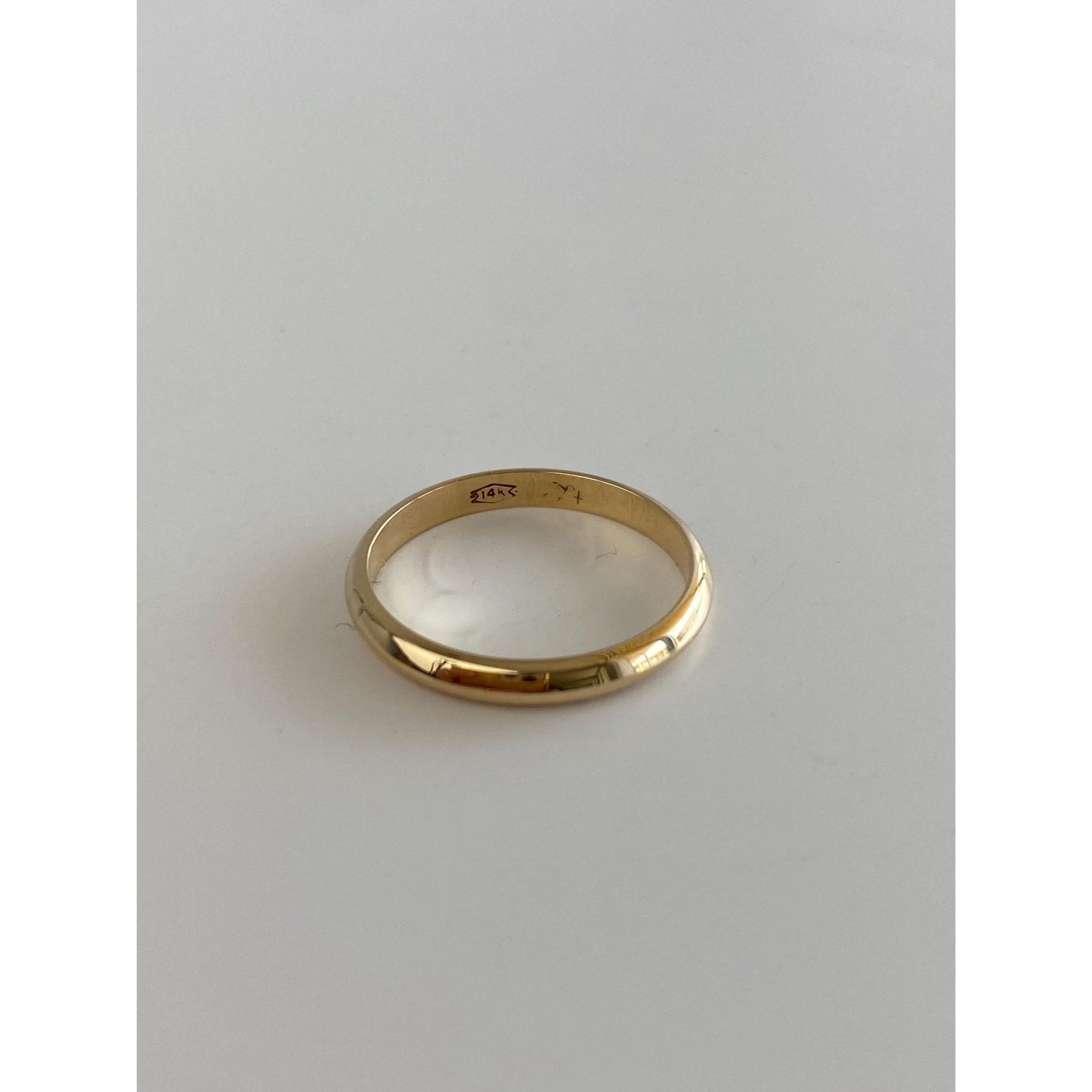 Vintage Solid 14k Yellow Gold Slim Ring Band - Size 5.75