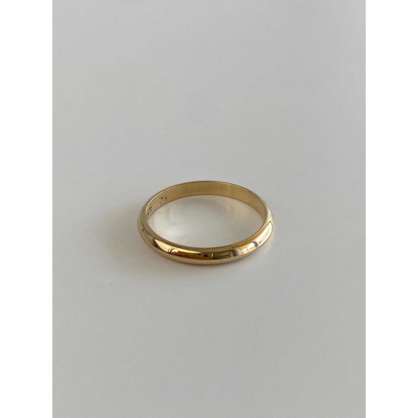 Vintage Solid 14k Yellow Gold Slim Ring Band - Size 5.75