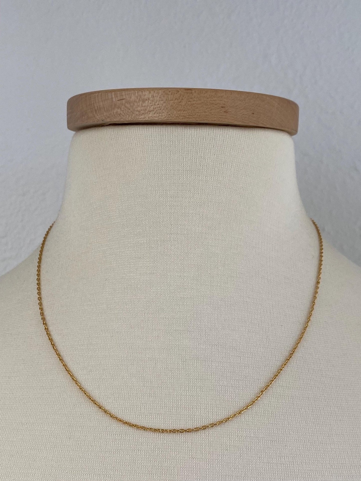 Vintage Solid 22k Yellow Gold Cable Chain Necklace - 19 inches