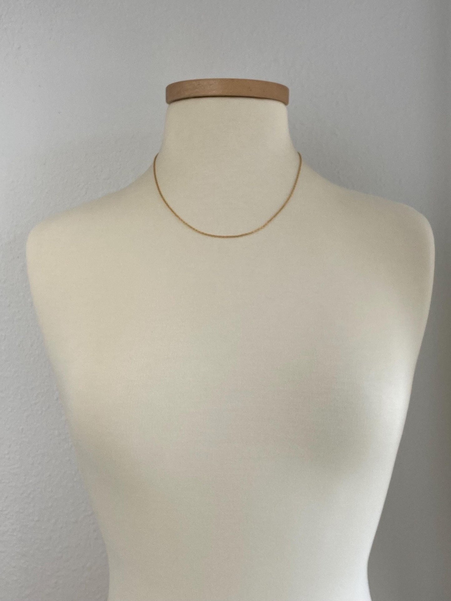 Vintage Solid 22k Yellow Gold Cable Chain Necklace - 19 inches