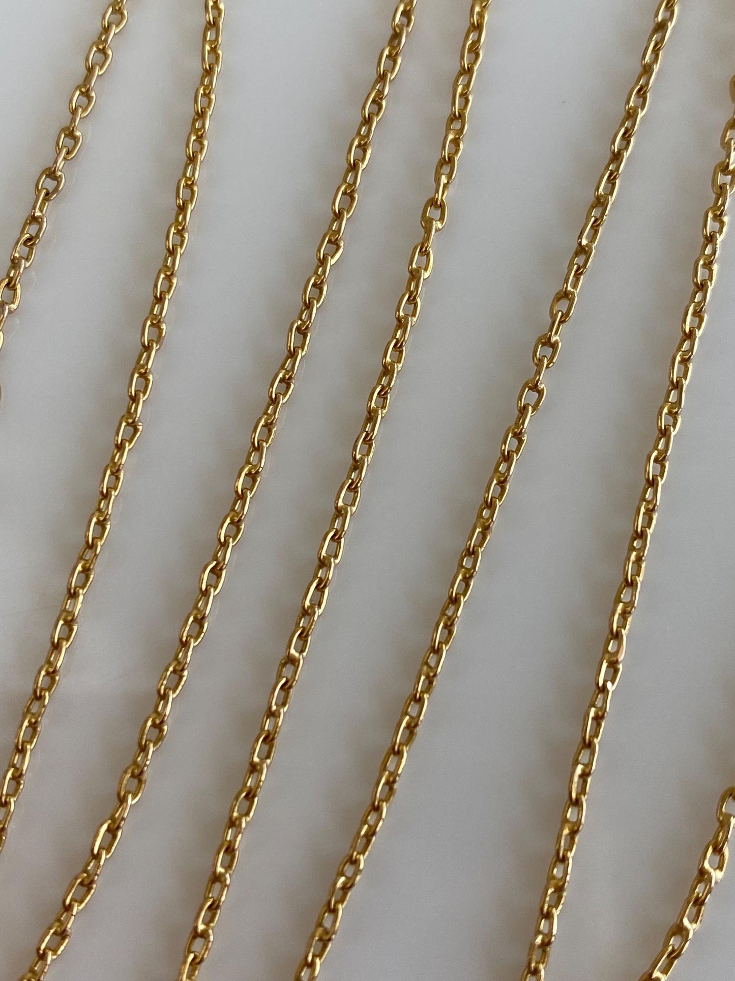 Vintage Solid 22k Yellow Gold Cable Chain Necklace - 19 inches