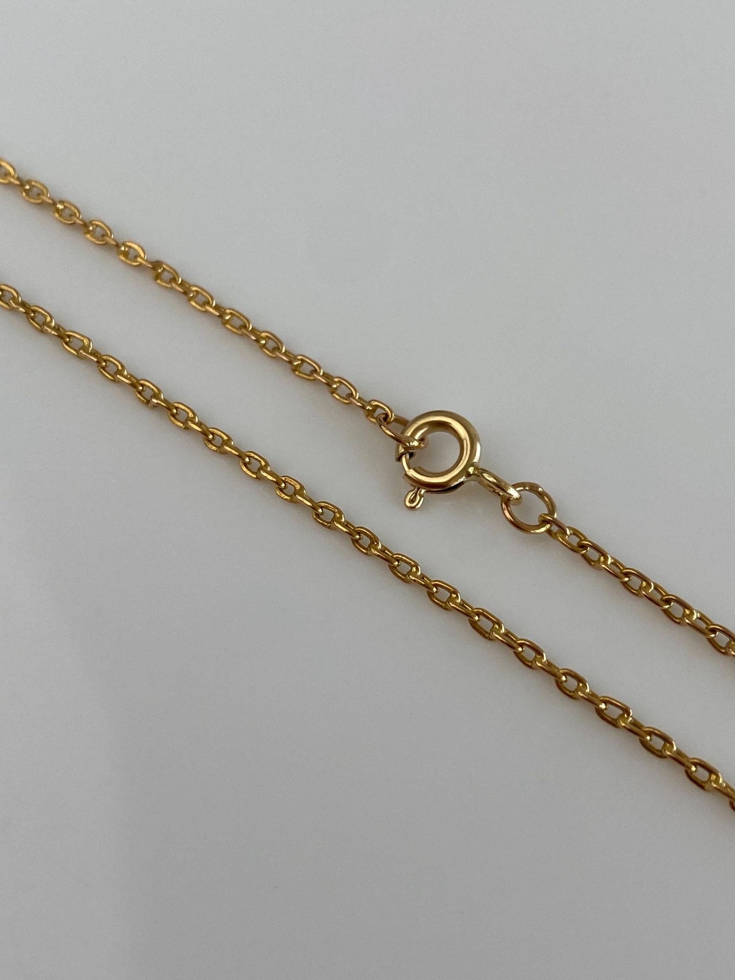 Vintage Solid 22k Yellow Gold Cable Chain Necklace - 19 inches