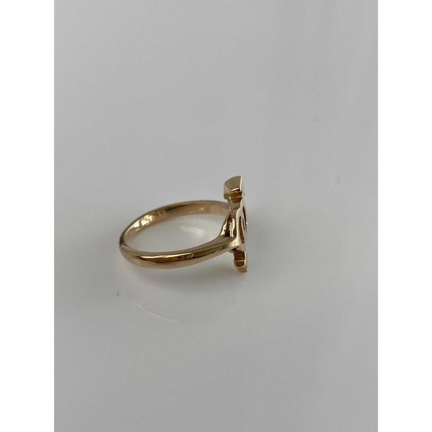 Vintage Solid 10k Yellow Gold Female Male Symbol Ring - Size 4.5