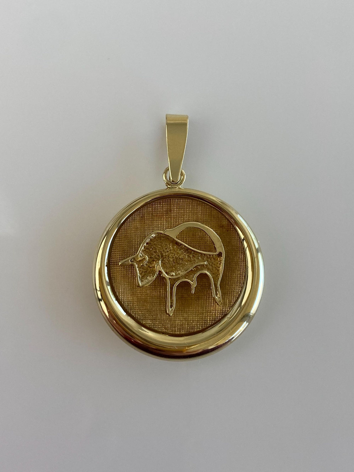 Vintage 14k Yellow Gold Bull Charm