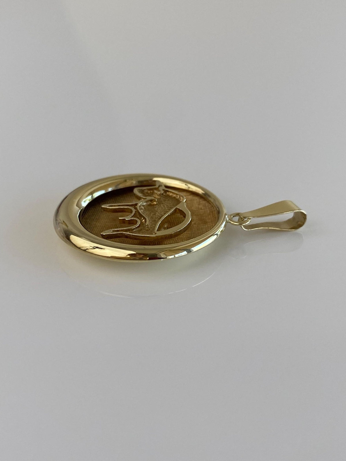 Vintage 14k Yellow Gold Bull Charm