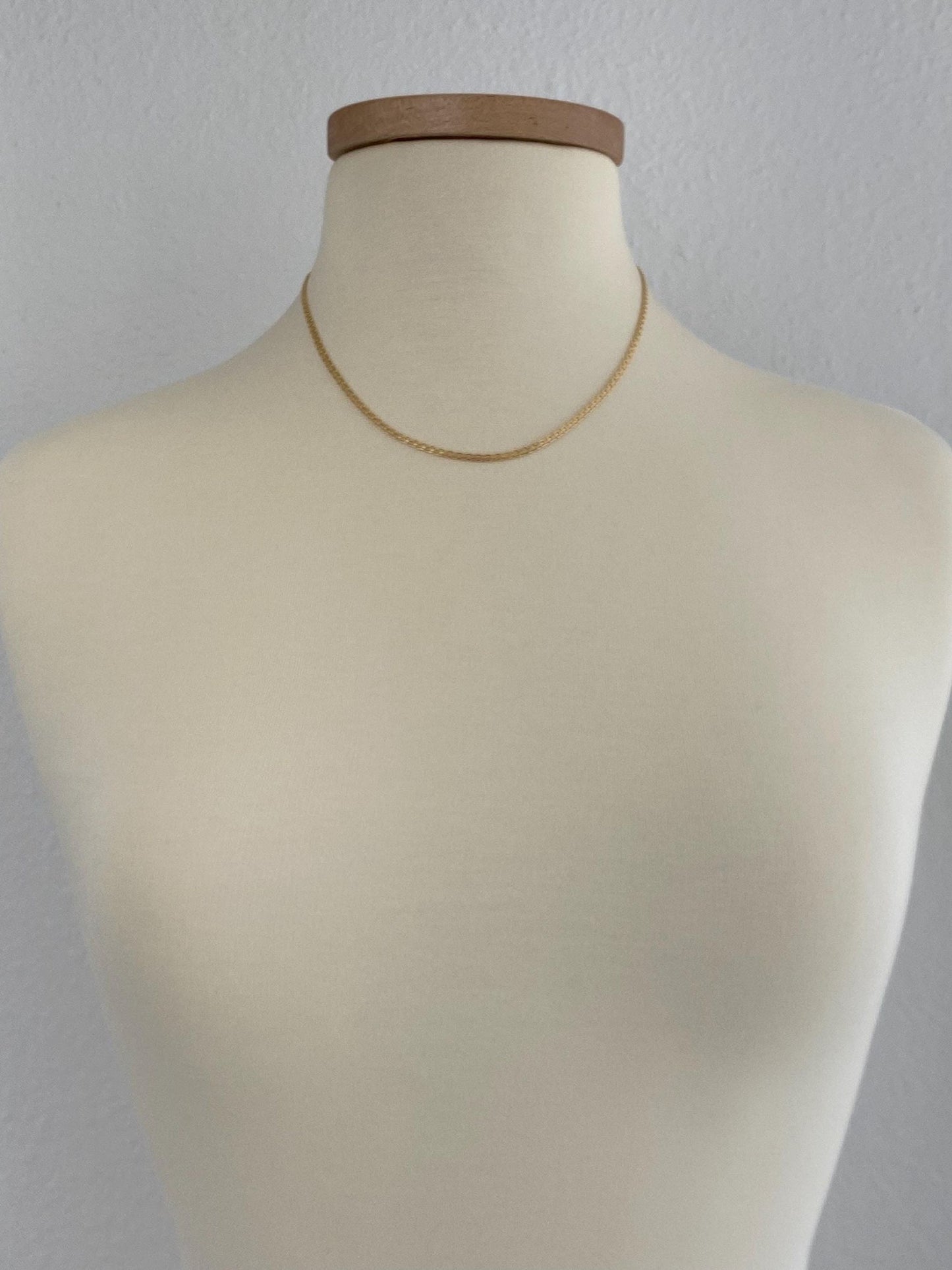 Vintage Solid 14k Yellow Gold Bismark Chain Necklace - 18 inches