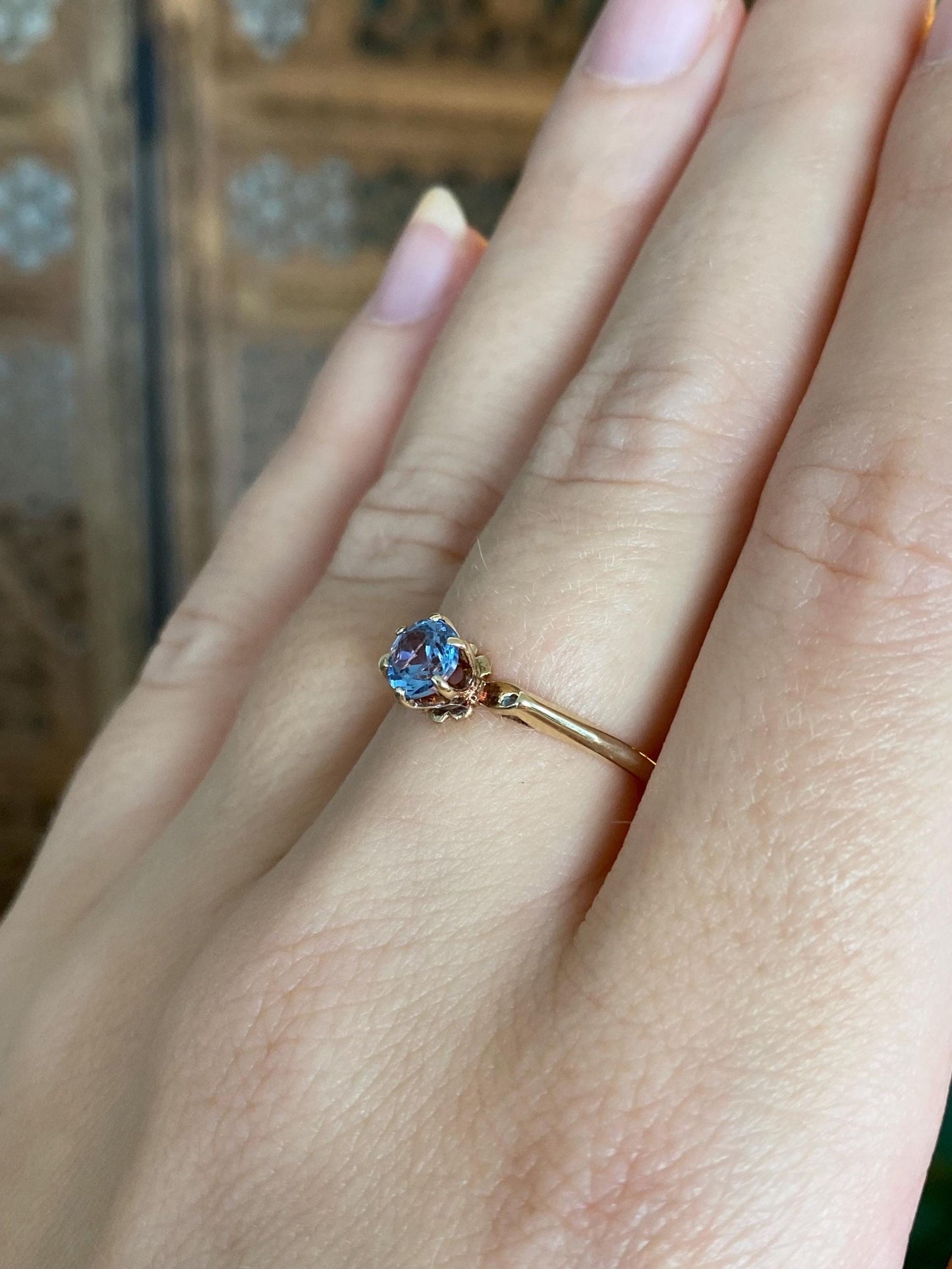 Vintage Solid 10k Topaz Ring - Size 6.75