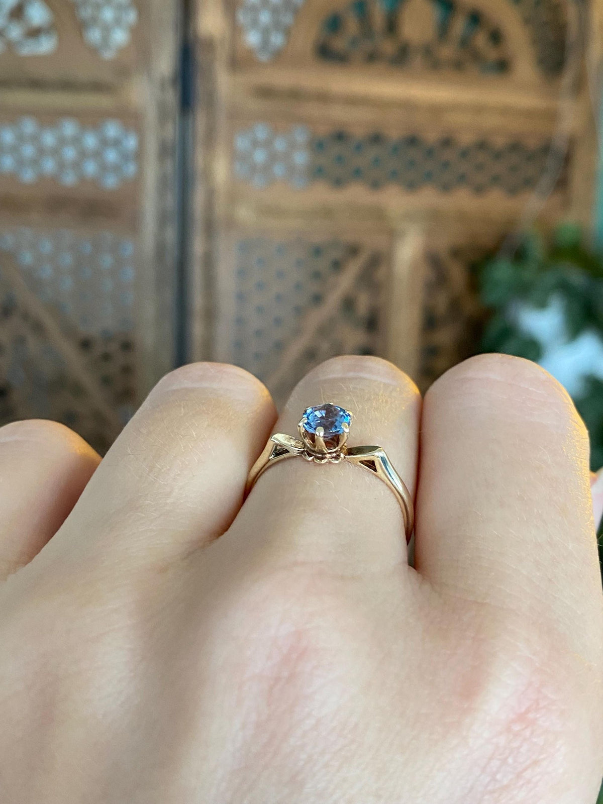 Vintage Solid 10k Topaz Ring - Size 6.75