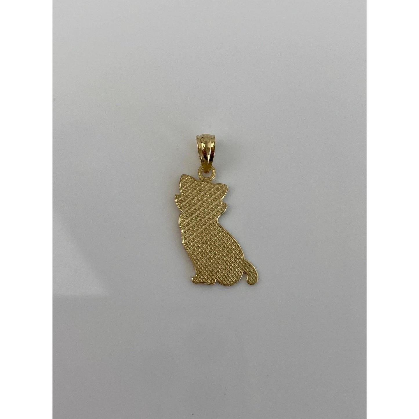 Vintage Solid 14k Yellow Gold Cat Charm