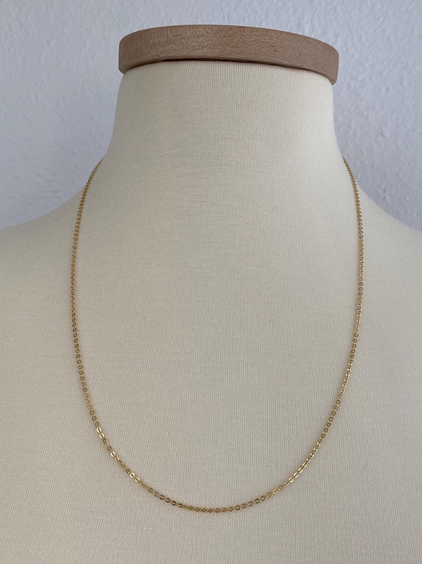 Vintage Solid 18k Yellow Gold Cable Chain Necklace - 23.75 inches
