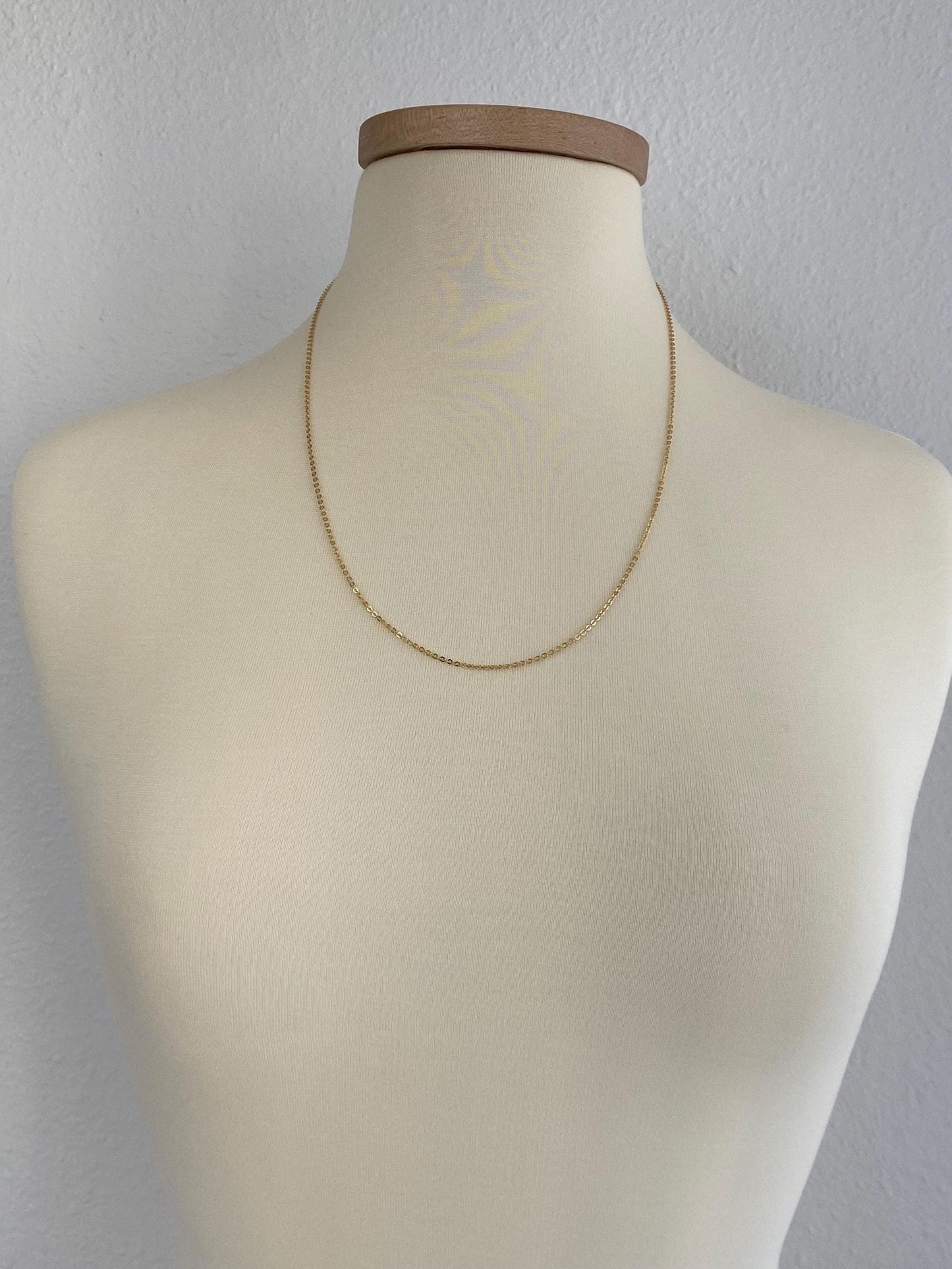 Vintage Solid 18k Yellow Gold Cable Chain Necklace - 23.75 inches