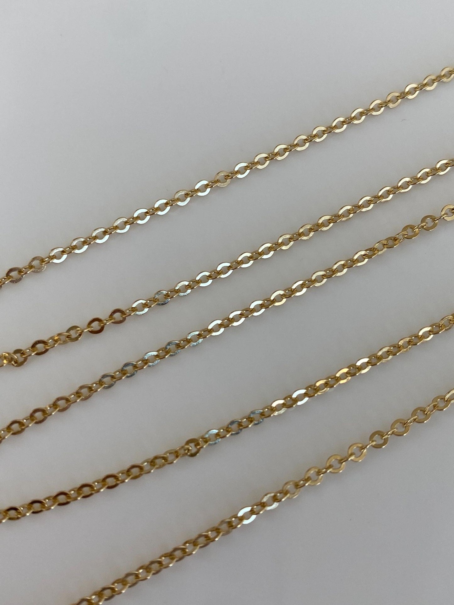 Vintage Solid 18k Yellow Gold Cable Chain Necklace - 23.75 inches
