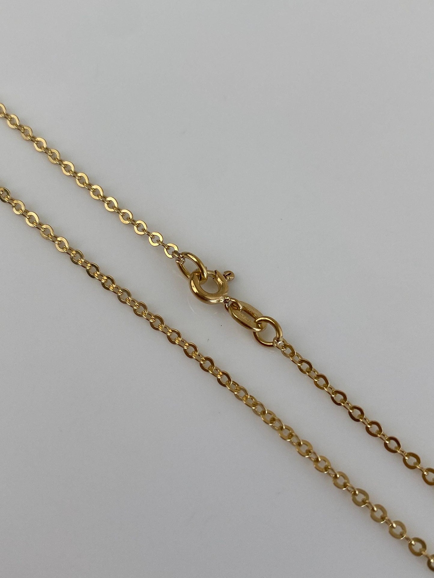 Vintage Solid 18k Yellow Gold Cable Chain Necklace - 23.75 inches