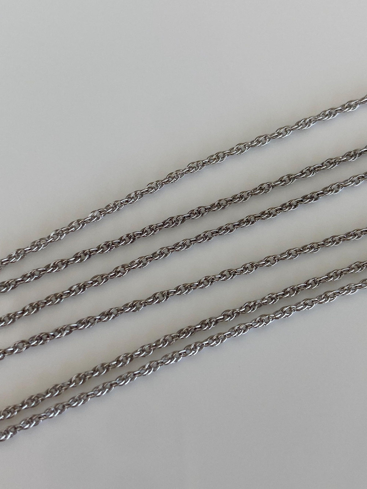 Vintage Solid 14k White Gold Chain Necklace - 18 inches