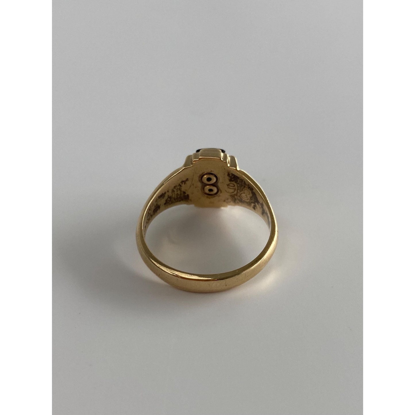 Vintage Solid 10k Yellow Gold Green Spinel NR Tigers Class Ring - Size 7