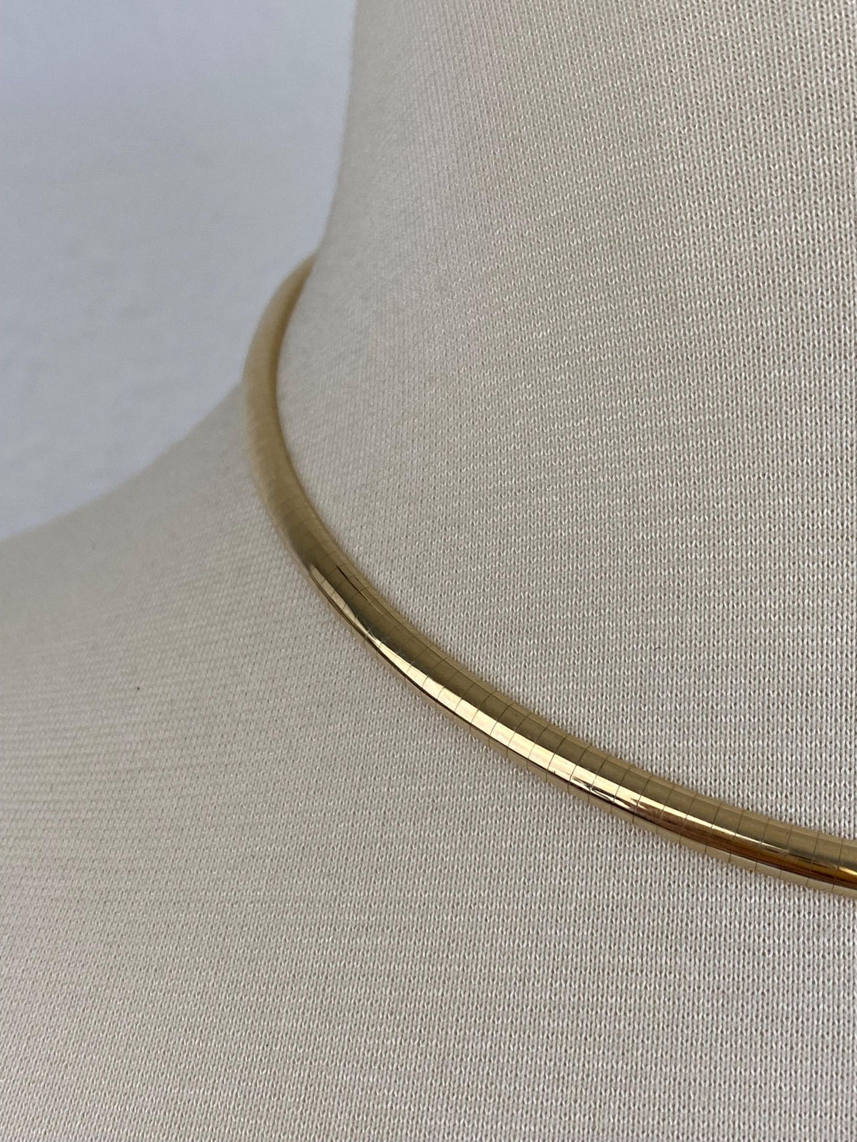 Vintage Solid 14k Yellow Gold Omega Chain Necklace - 16 inches