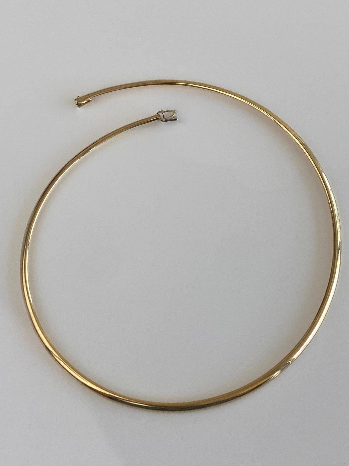 Vintage Solid 14k Yellow Gold Omega Chain Necklace - 16 inches