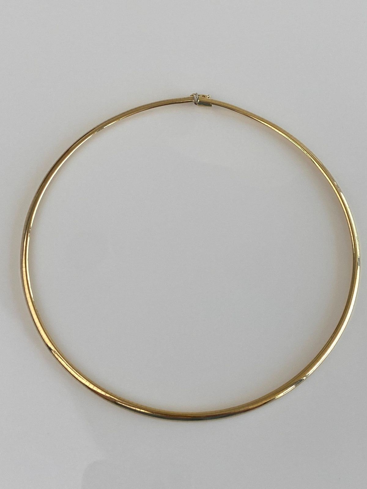 Vintage Solid 14k Yellow Gold Omega Chain Necklace - 16 inches