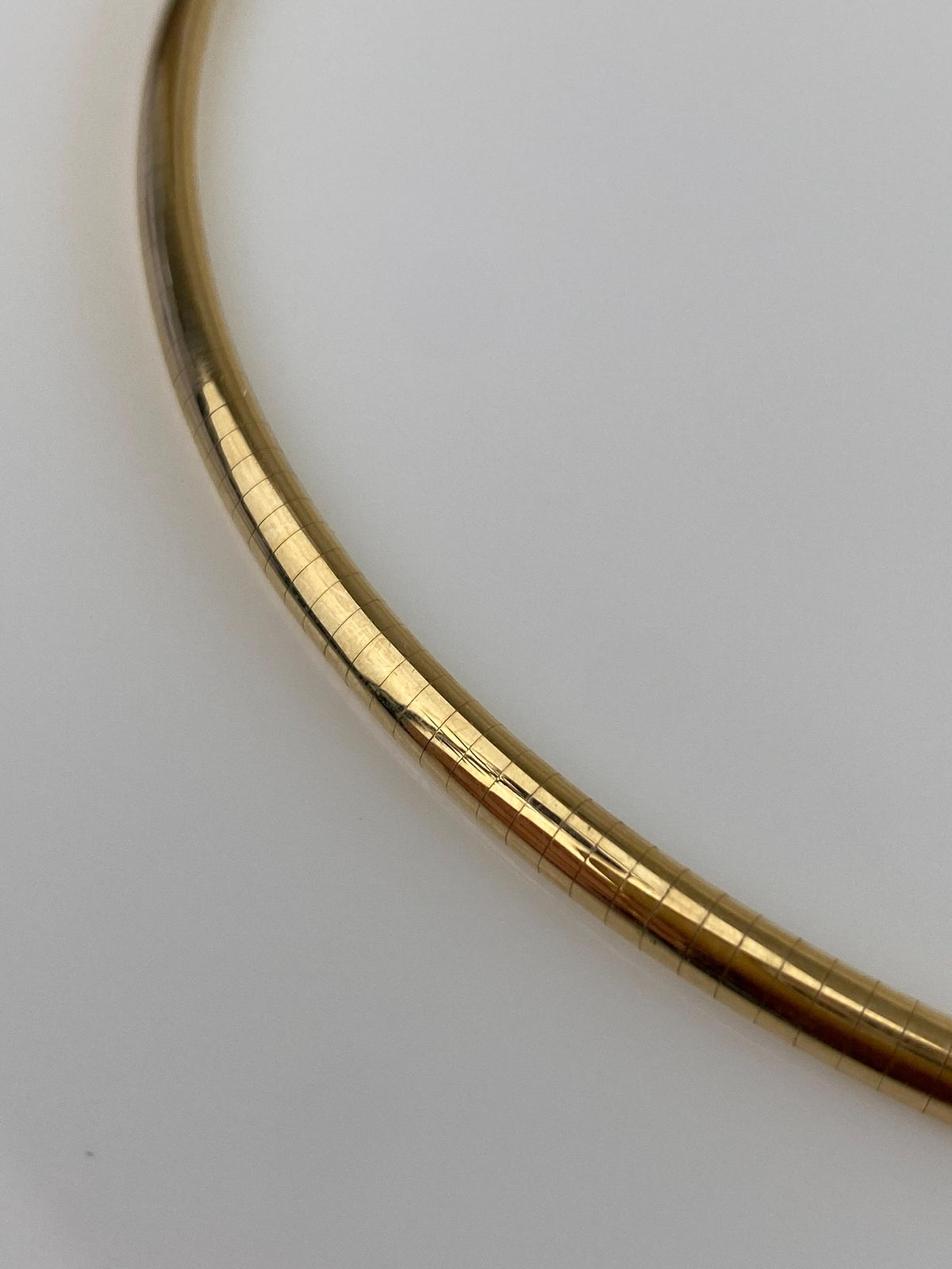 Vintage Solid 14k Yellow Gold Omega Chain Necklace - 16 inches