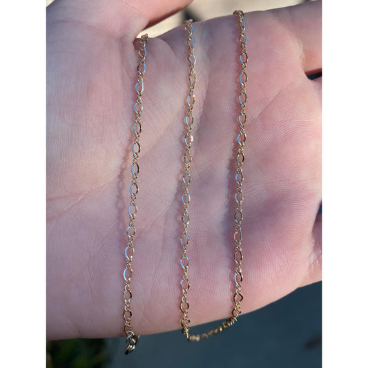 Vintage Solid 14k Yellow Gold Fancy Chain Necklace - 20.5 inches