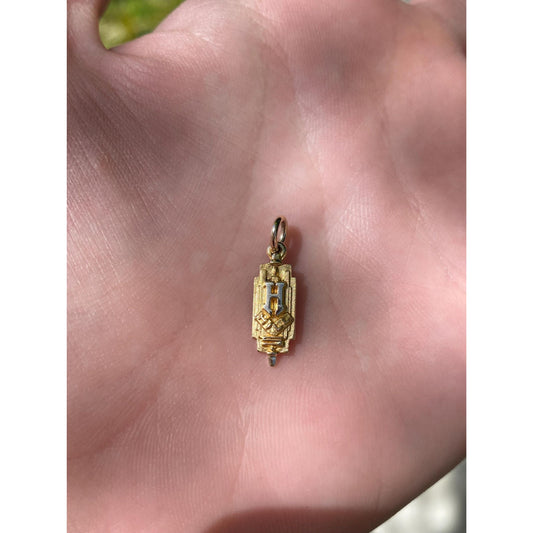 Vintage Solid 10k Yellow Gold Hill Key Charm