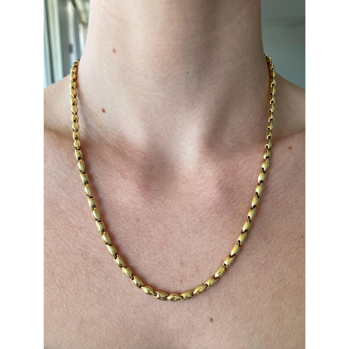 Chimento 18k Yellow Gold Barrel Link Necklace - 19.75 inches
