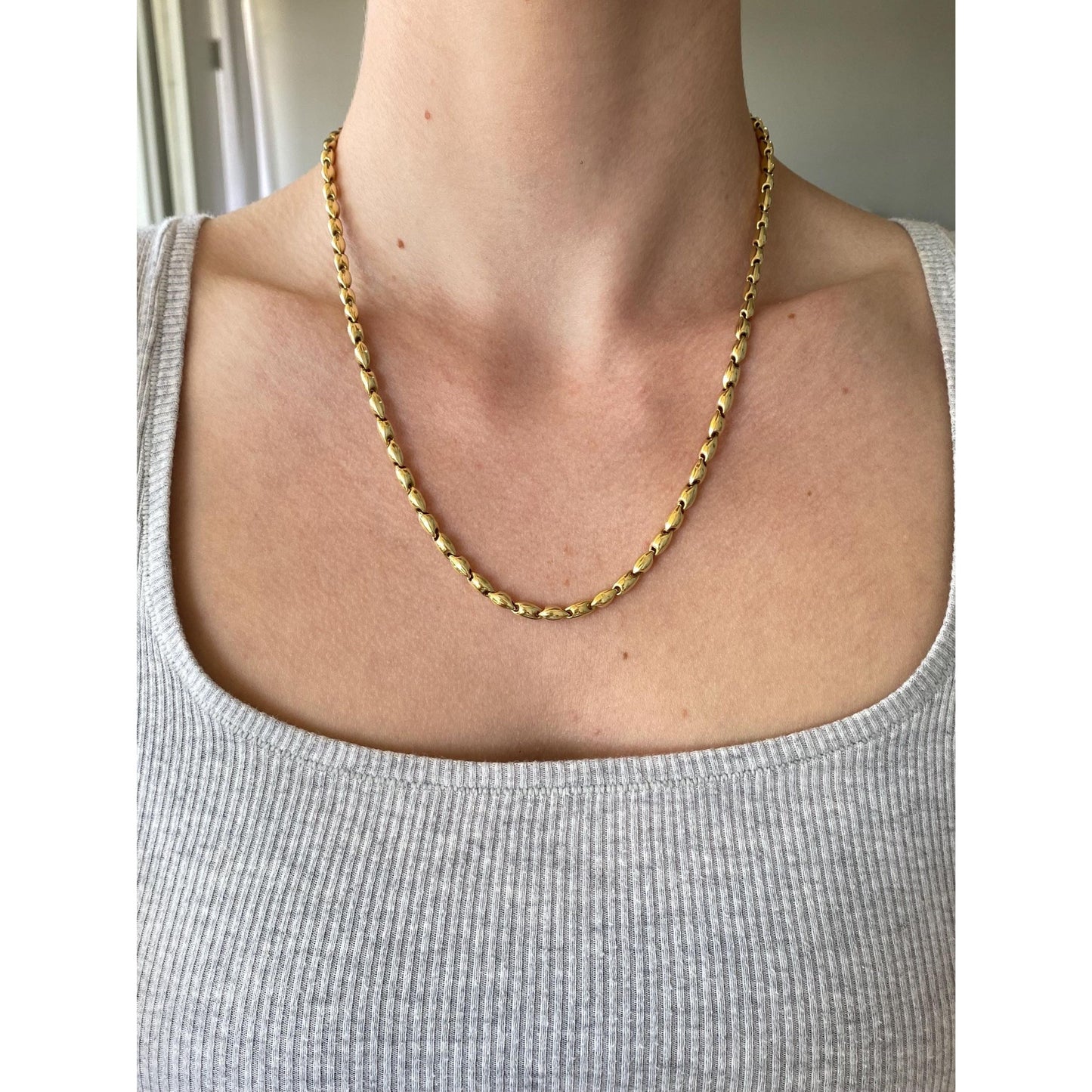Chimento 18k Yellow Gold Barrel Link Necklace - 19.75 inches