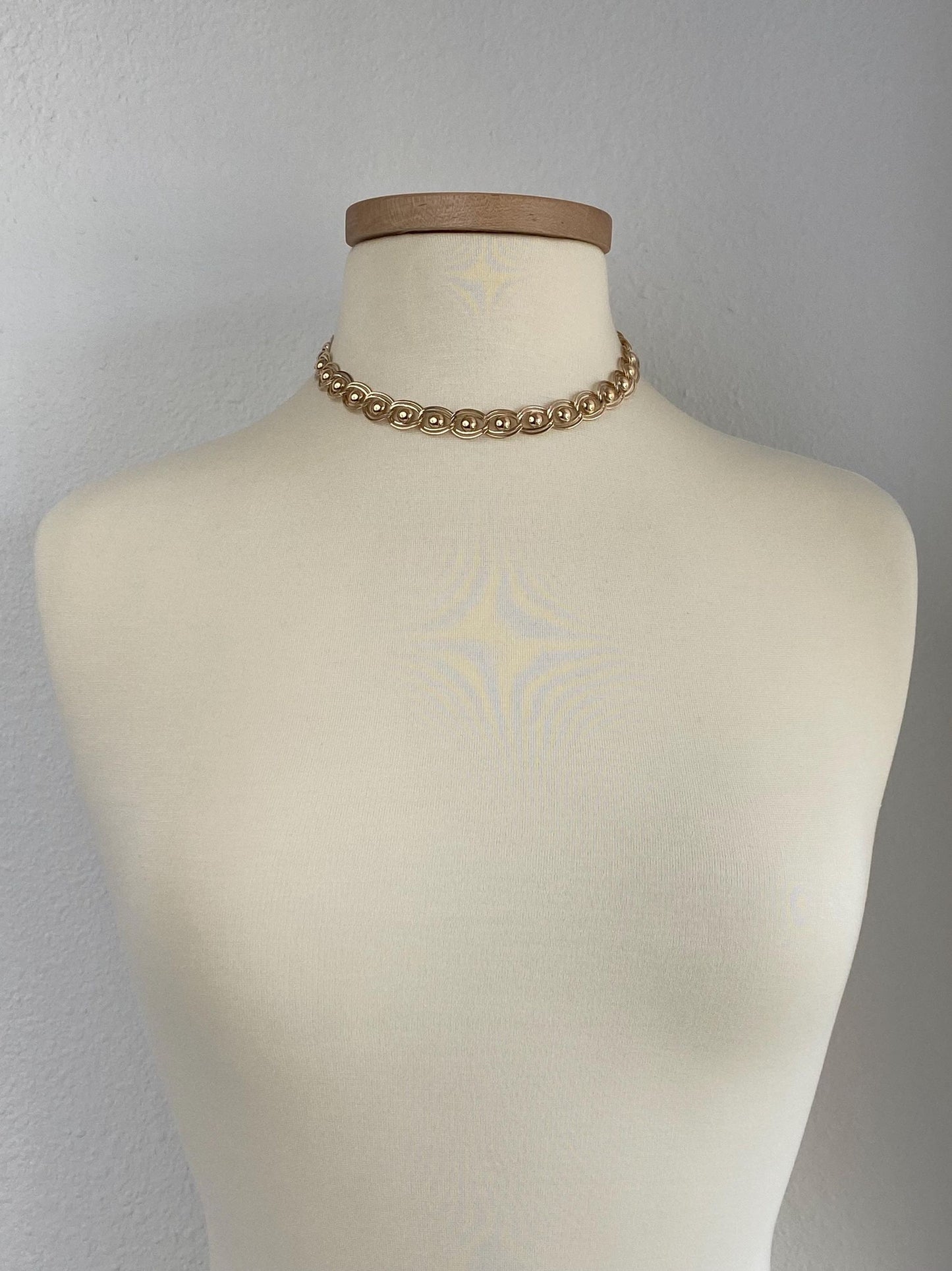 Vintage Solid 14k Yellow Gold Fancy Link Chain Necklace - 16 inches