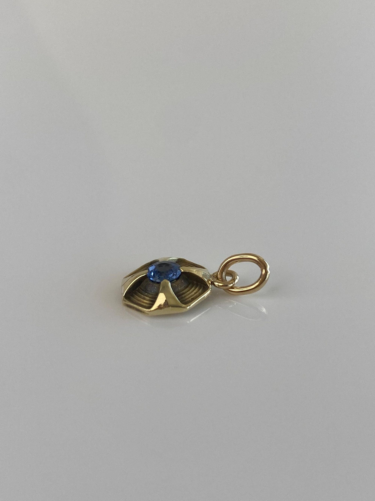 Vintage 14k Yellow Gold Blue Sapphire Stick Pin Conversion Charm
