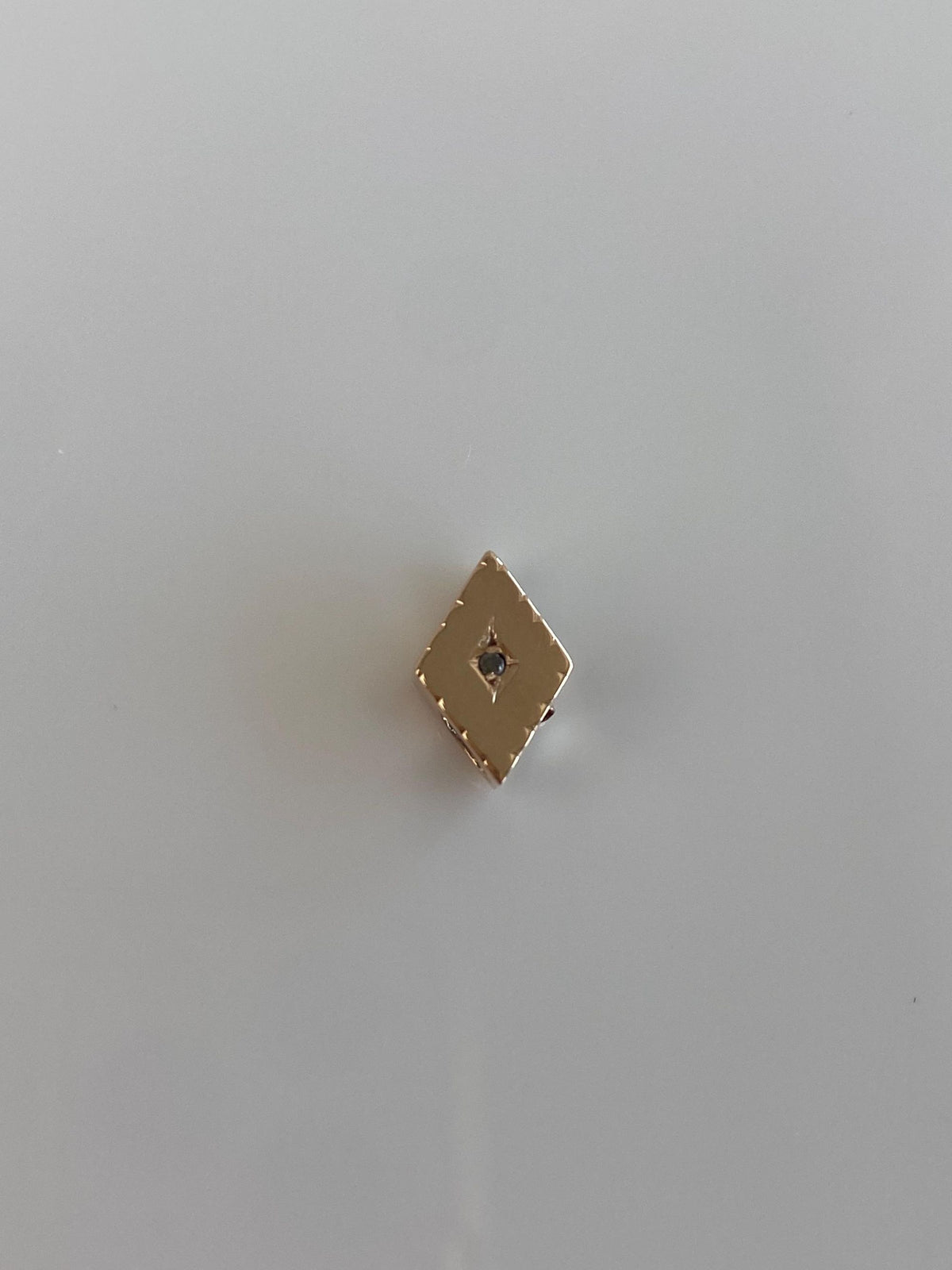 Vintage Solid 10k Yellow Gold Diamond Slide Charm