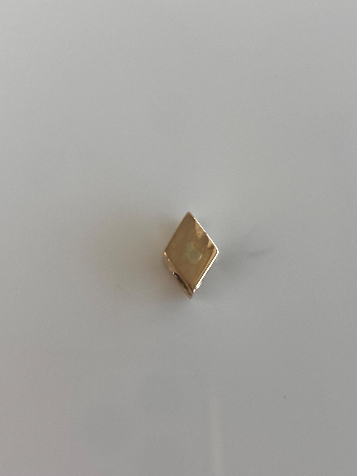 Vintage Solid 10k Yellow Gold Diamond Slide Charm