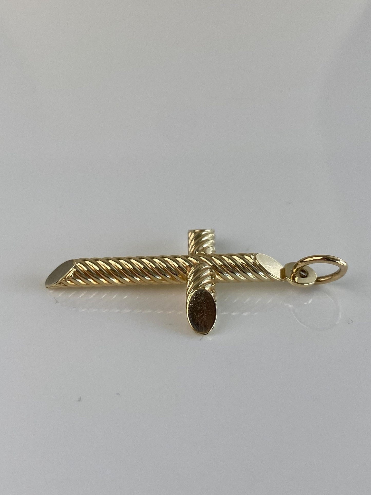 Vintage 14k Yellow Gold Cross Charm