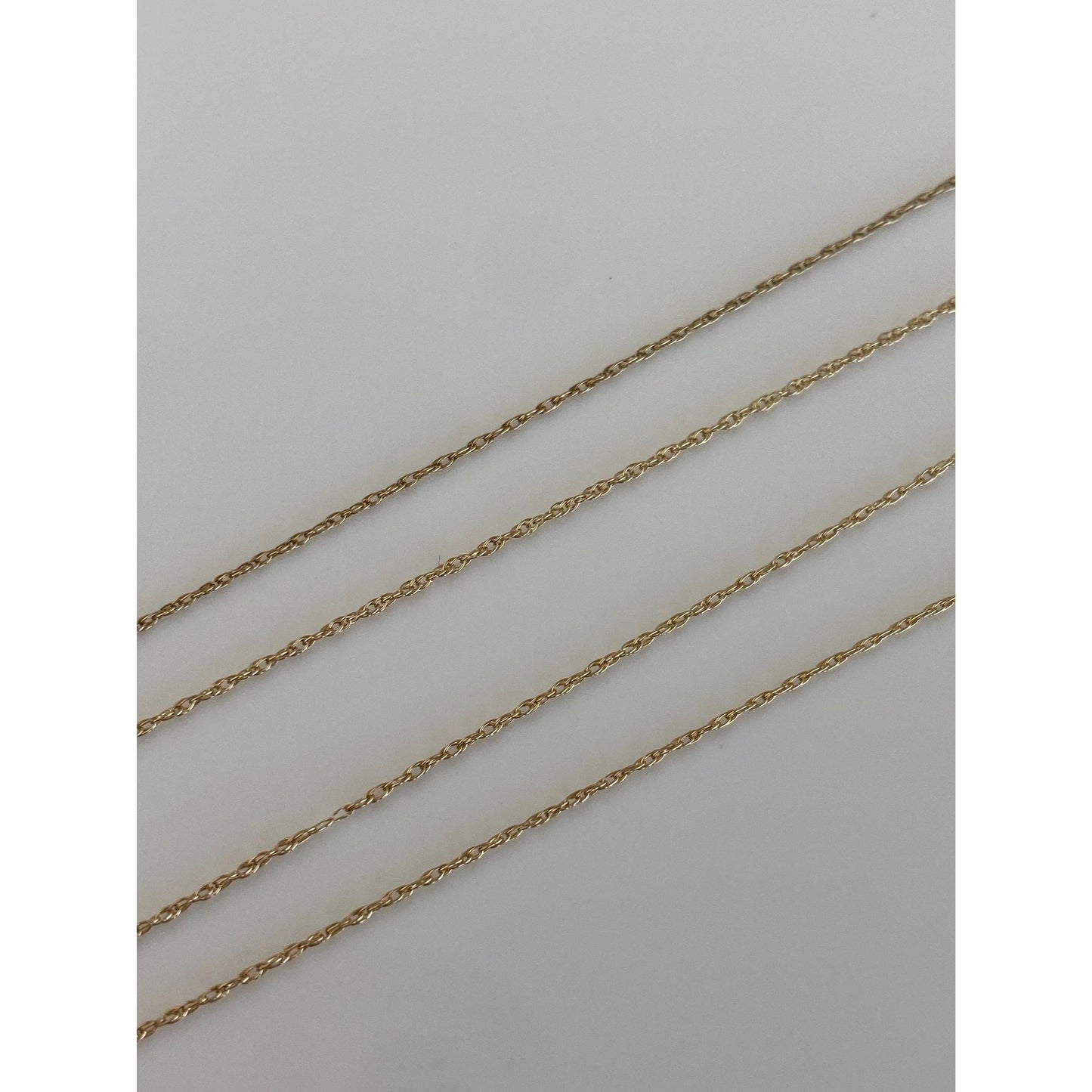 Vintage Solid 14k Yellow Gold Dainty Chain Necklace - 20.25 inches