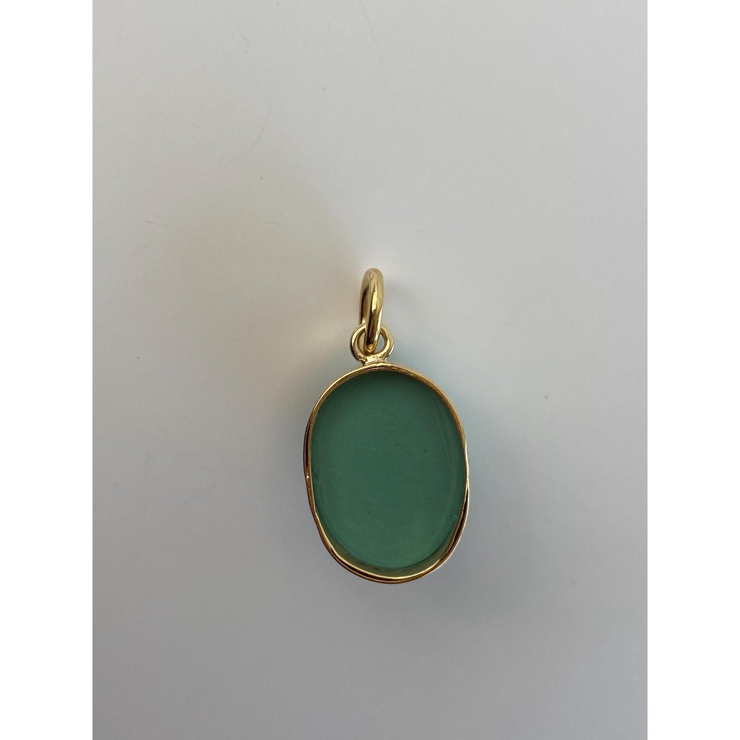 Vintage Solid 14k Yellow Gold Turquoise Stone Charm