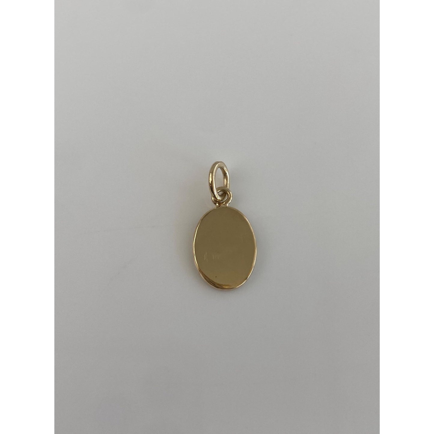 Vintage Solid 14k Yellow Gold Engraved Cufflink Conversion Charm