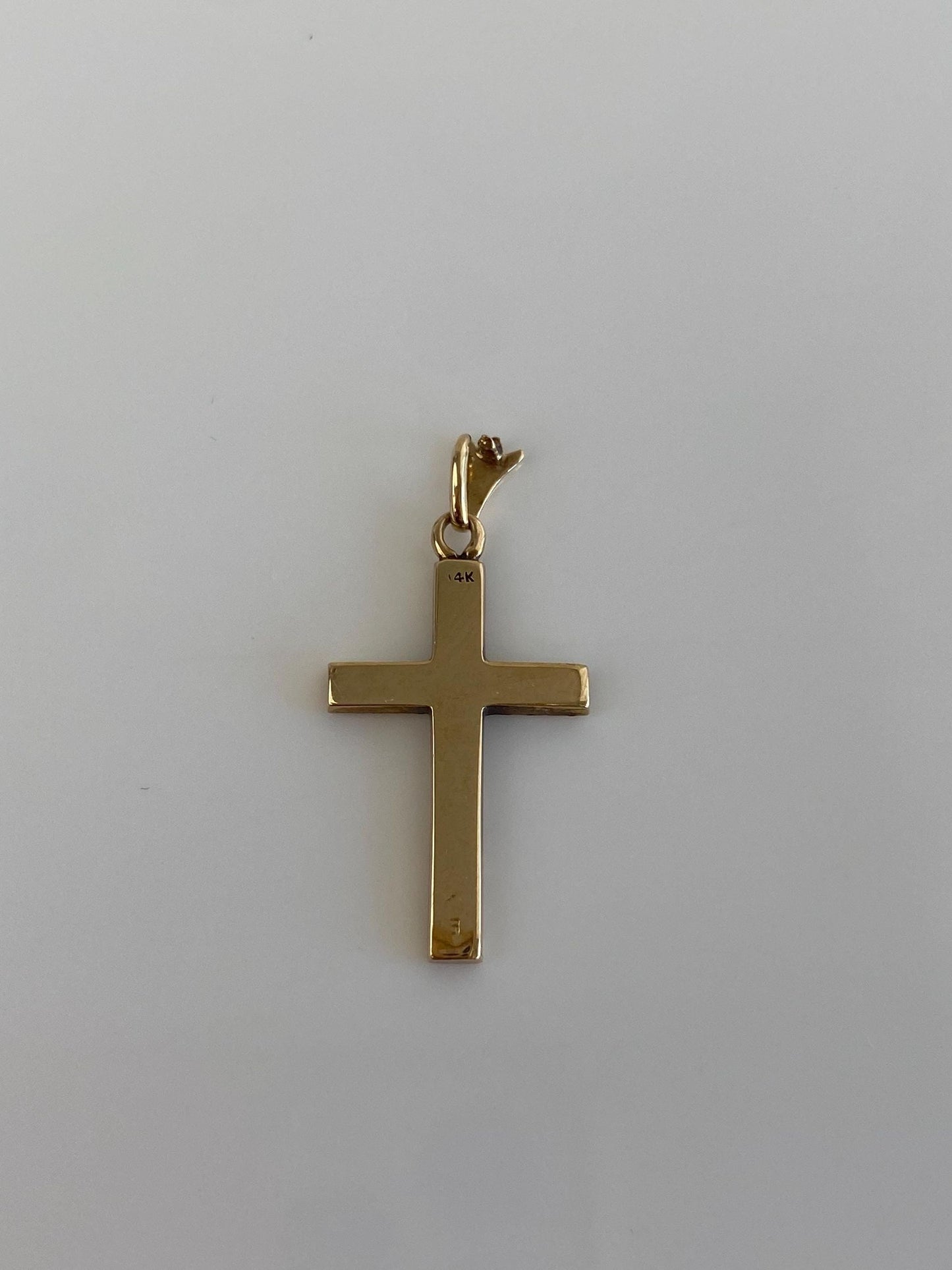 Vintage 14k Yellow Gold Cross Charm