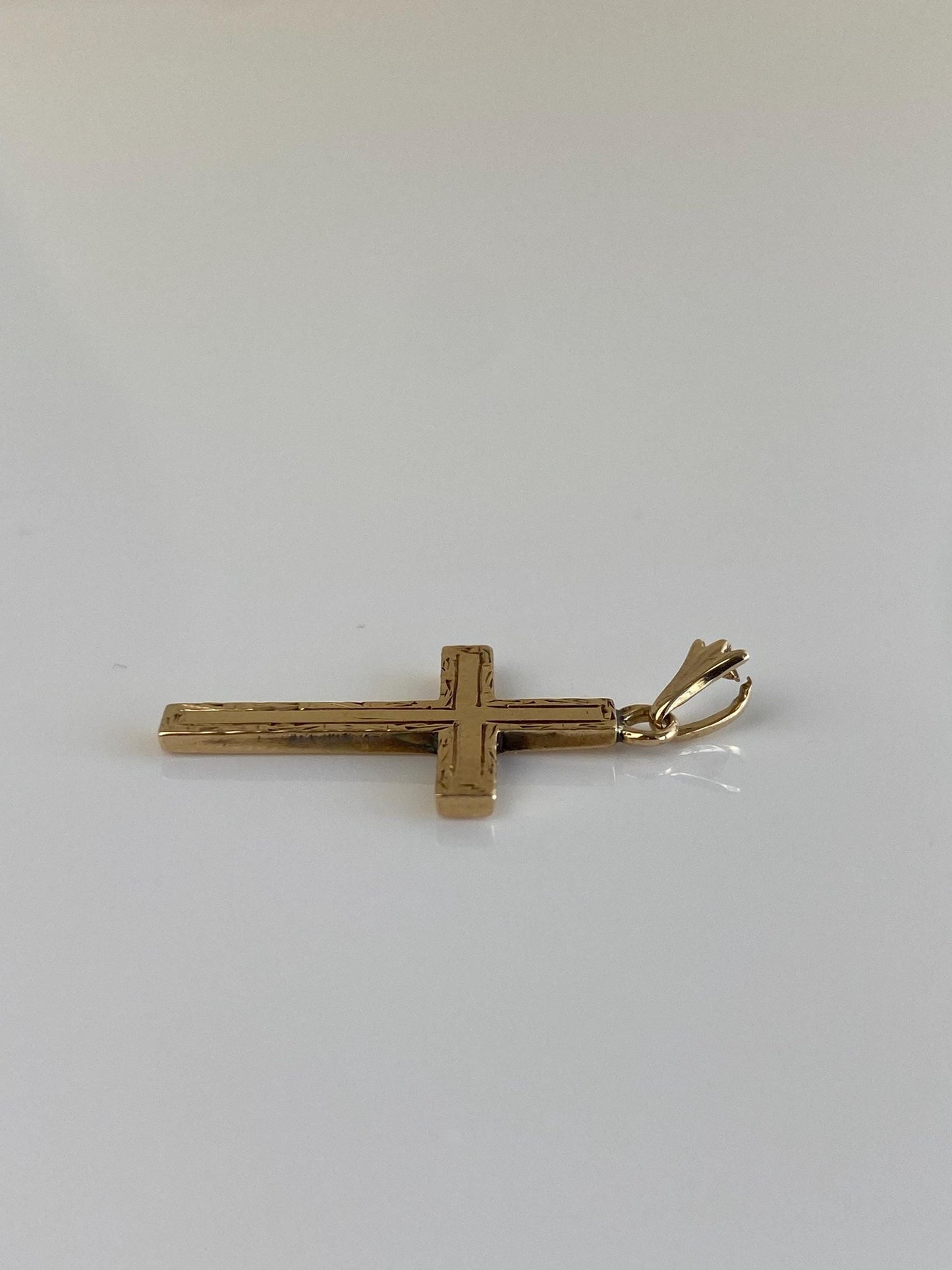 Vintage 14k Yellow Gold Cross Charm