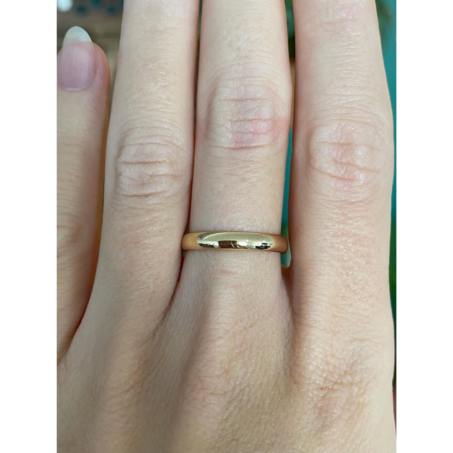 Vintage Solid 14k Yellow Gold Ring Band - Size 7.5