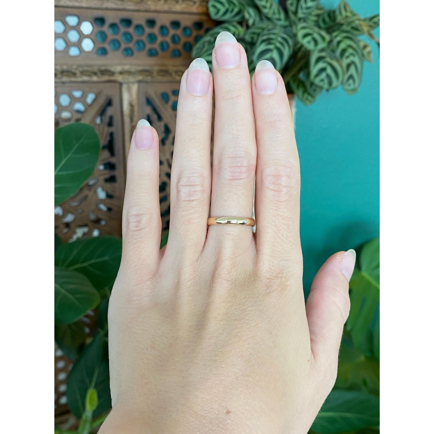 Vintage Solid 14k Yellow Gold Ring Band - Size 7.5