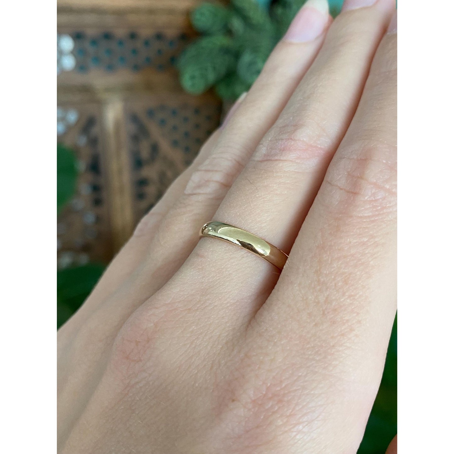 Vintage Solid 14k Yellow Gold Ring Band - Size 7.5