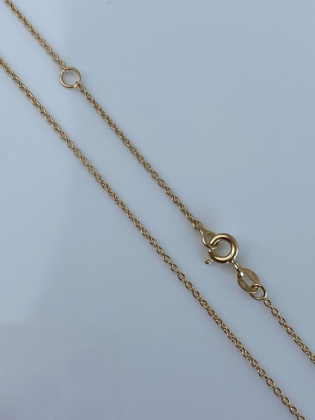 Vintage Solid 14k Yellow Gold Dainty Tight Cable Chain Necklace - 18 inches