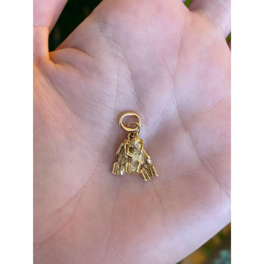 Vintage Solid 10k Yellow Gold 'See No Evil' Monkey Charm