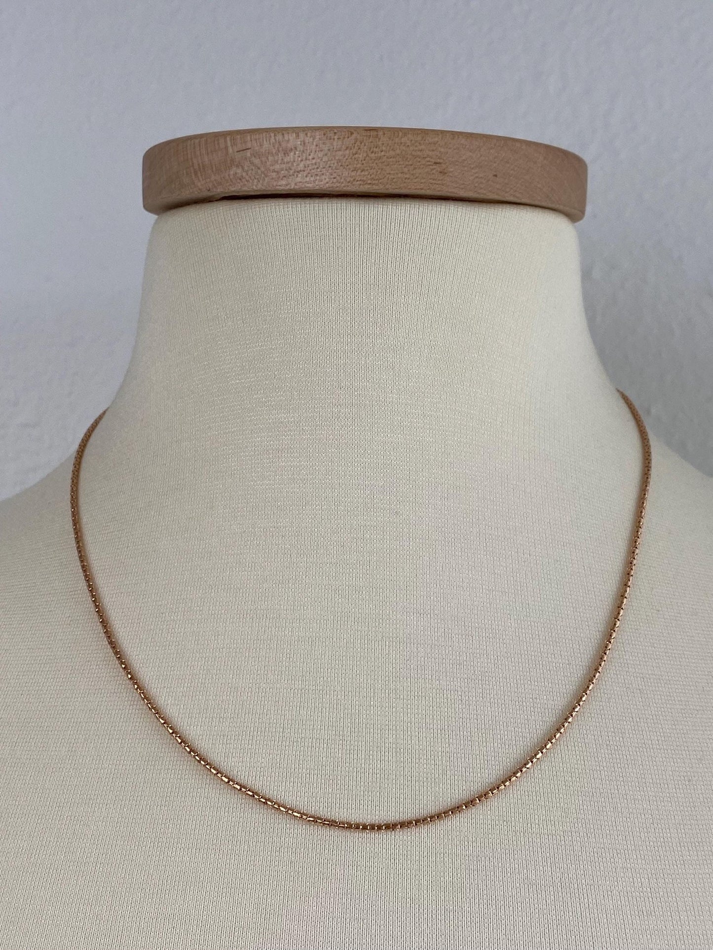 Vintage 18k Rose Gold Rounded Fancy Link Chain Necklace - 20 inches