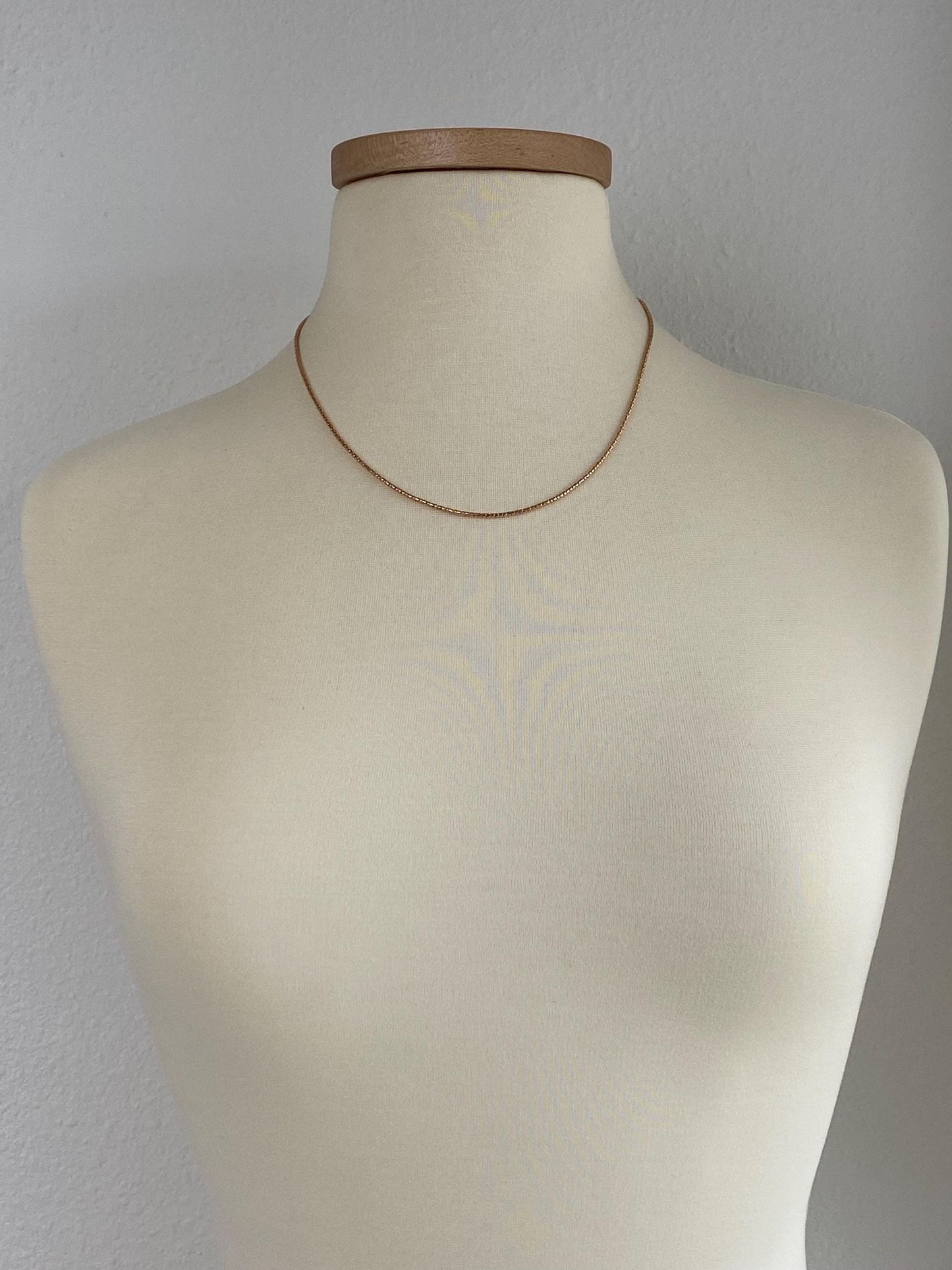 Vintage 18k Rose Gold Rounded Fancy Link Chain Necklace - 20 inches